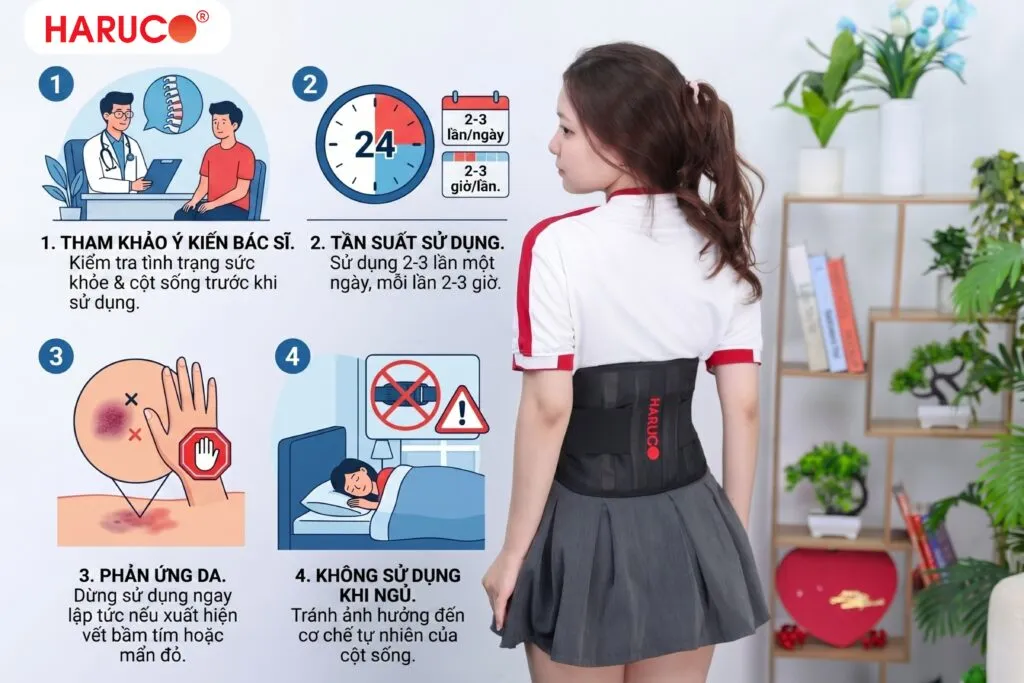 Những điều cần lưu ý về đai lưng đá nóng Haruco HR-06
