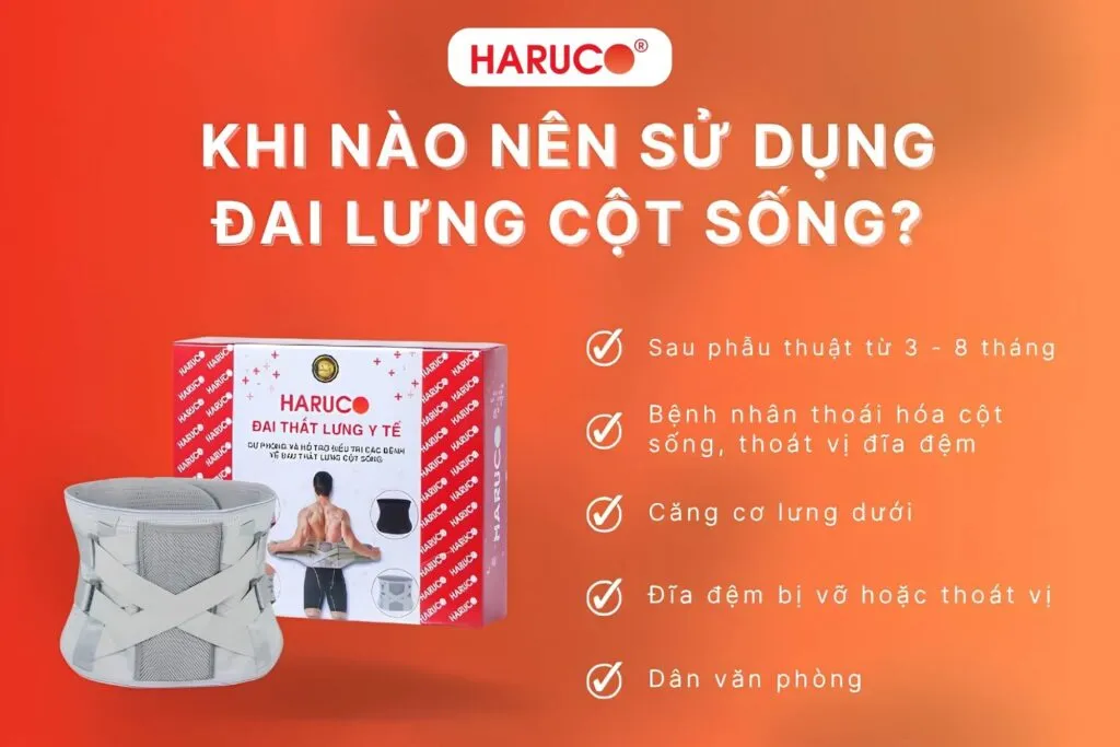 cách đeo đai lưng cột sống: Khi nào nên sử dụng đai lưng cột sống