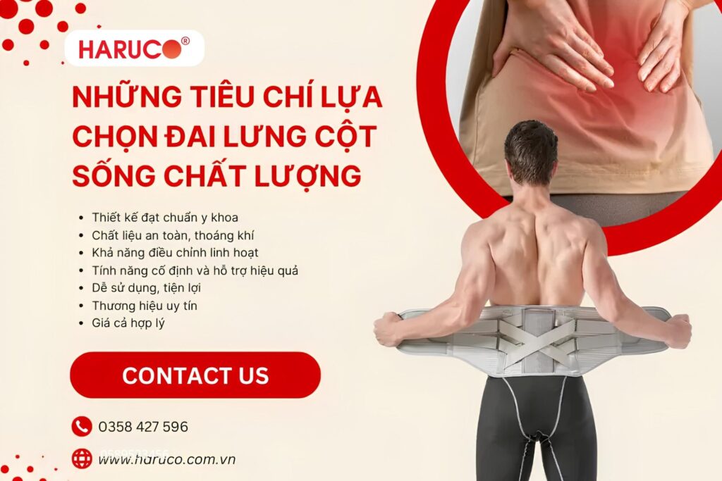 tiêu chí lựa chọn đai lưng cột sống loại nào tốt