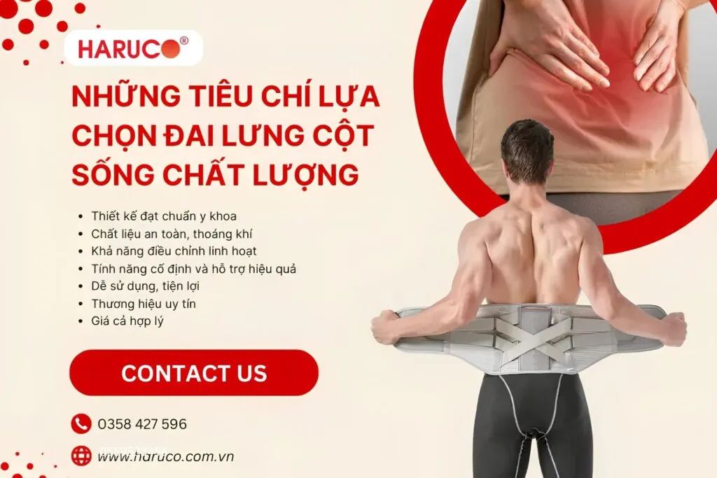 tiêu chí lựa chọn đai lưng cột sống loại nào tốt