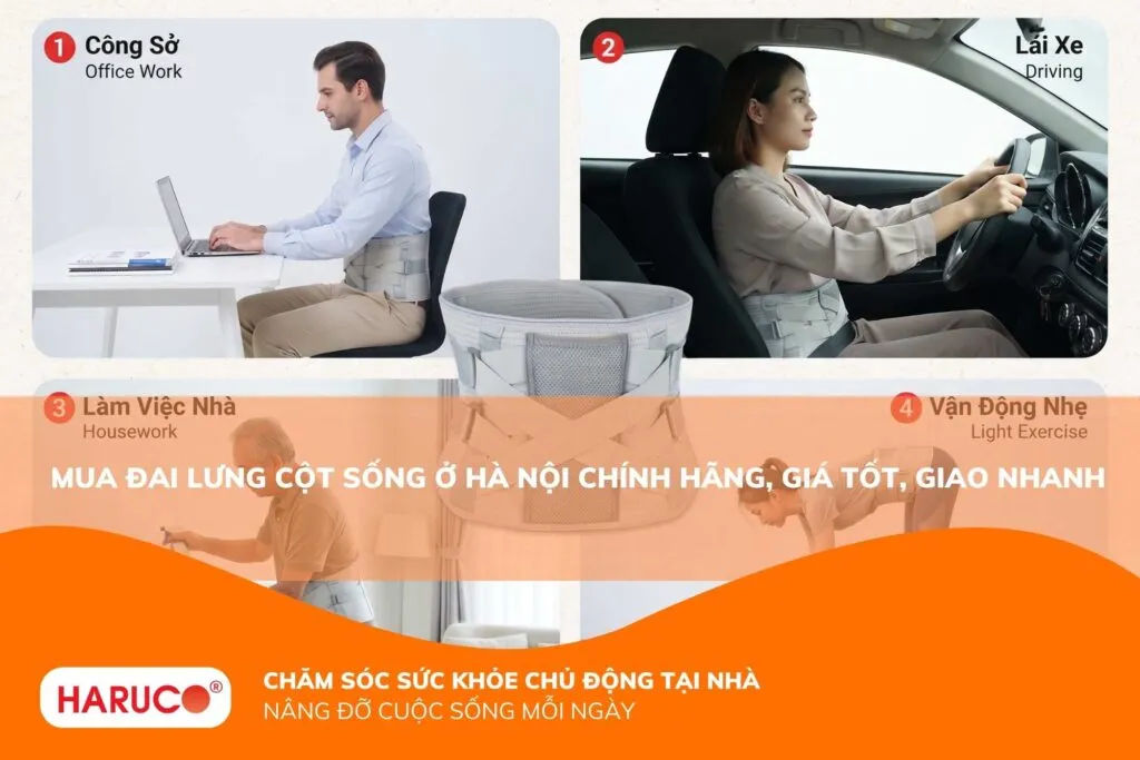 Mua đai lưng cột sống ở Hà Nội chính hãng, giá tốt, giao nhanh