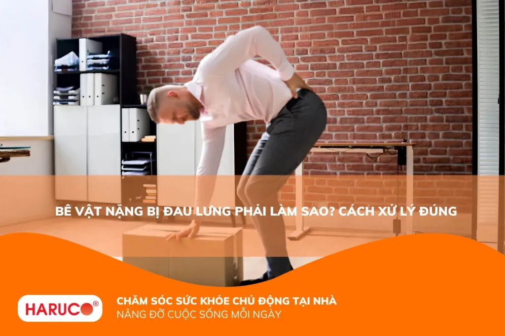 đau lưng do bê vật nặng 