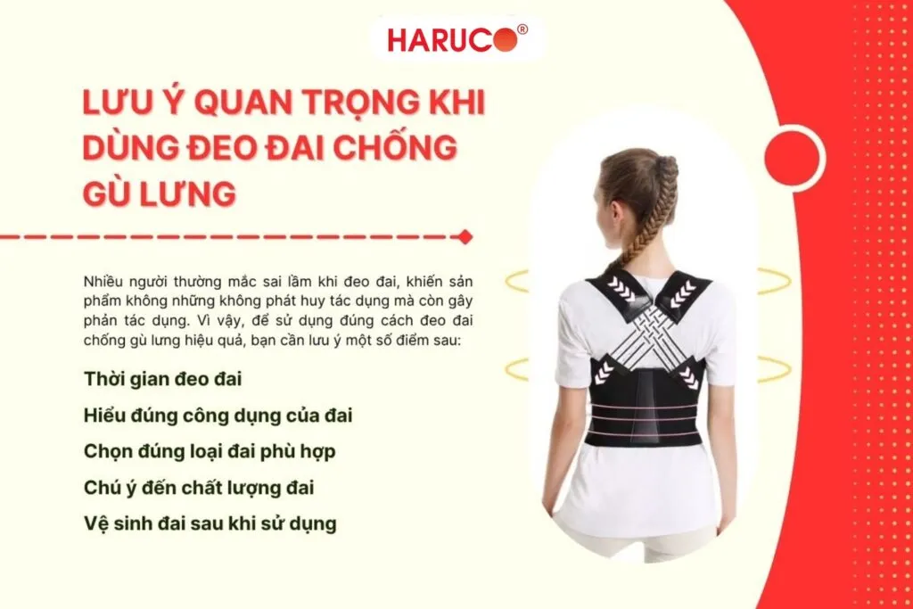 Lưu ý quan trọng khi sử dụng đai lưng chống gù