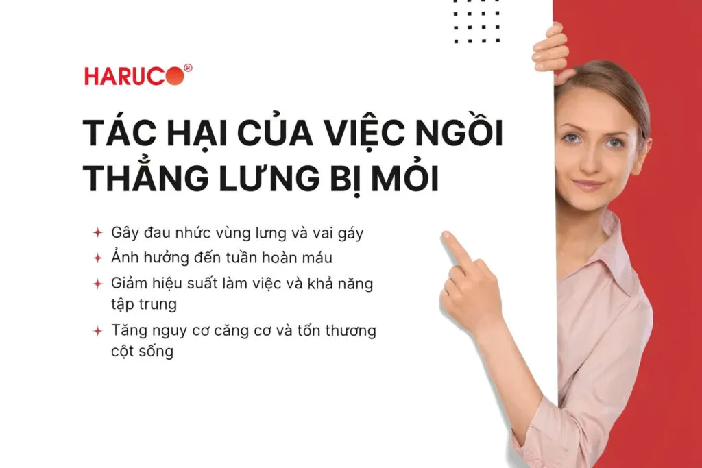 Ngồi thẳng lưng bị mỏi