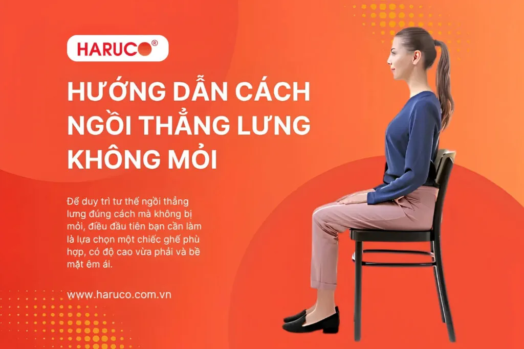 Ngồi thẳng lưng bị mỏi