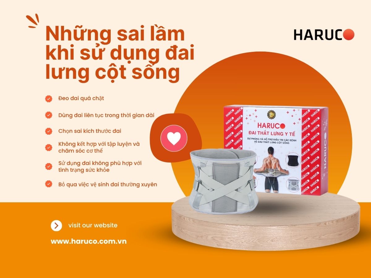 Những sai lầm khi sử dụng đai lưng cột sống