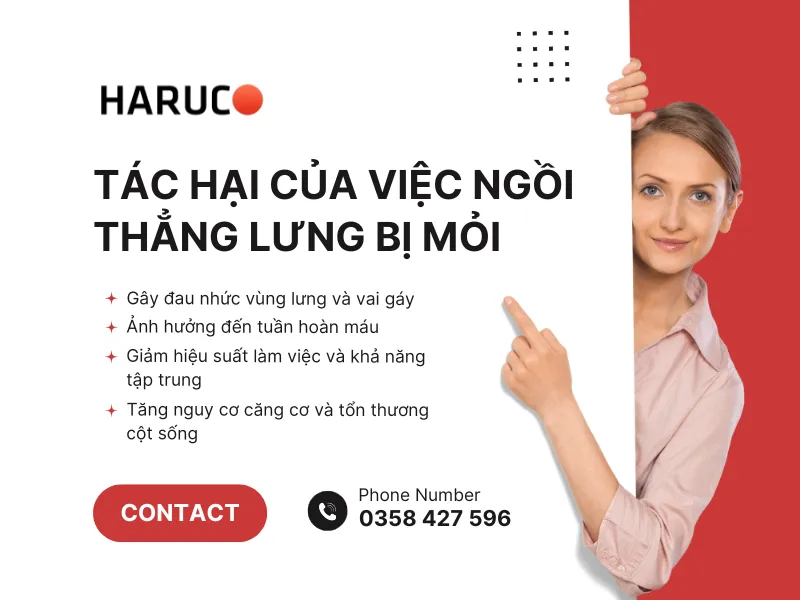 Ngồi thẳng lưng bị mỏi