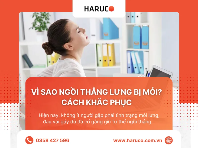 Ngồi thẳng lưng bị mỏi