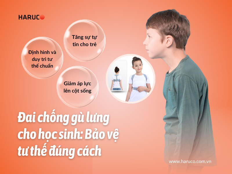 Đai chống gù lưng cho học sinh: Bảo vệ tư thế đúng cách