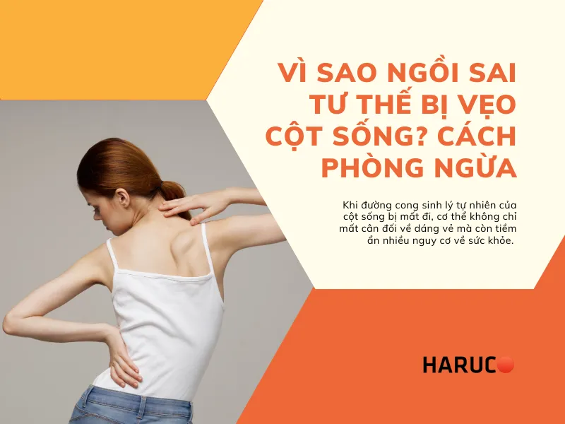 ngồi sai tư thế bị vẹo cột sống