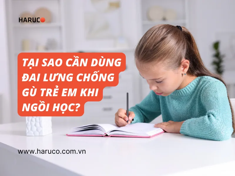 đai lưng chống gù trẻ em khi ngồi học
