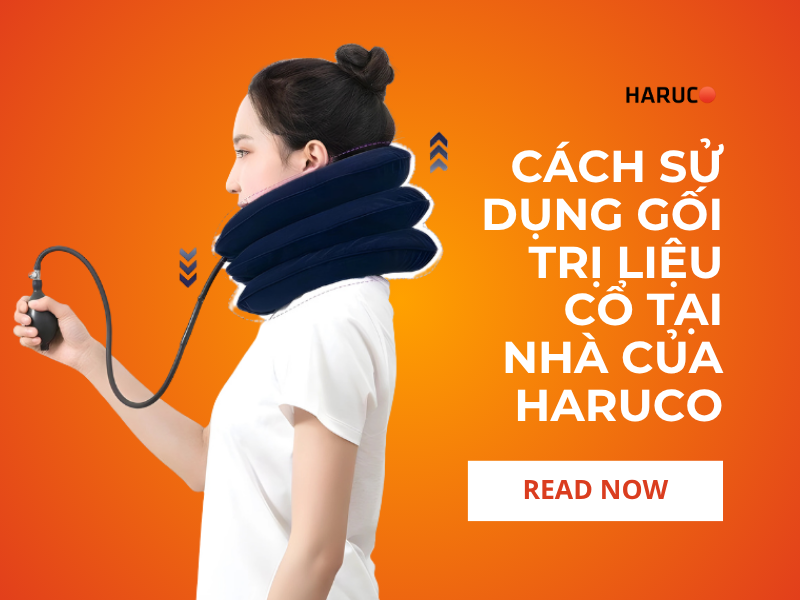 Cách sử dụng gối trị liệu cổ tại nhà của Haruco