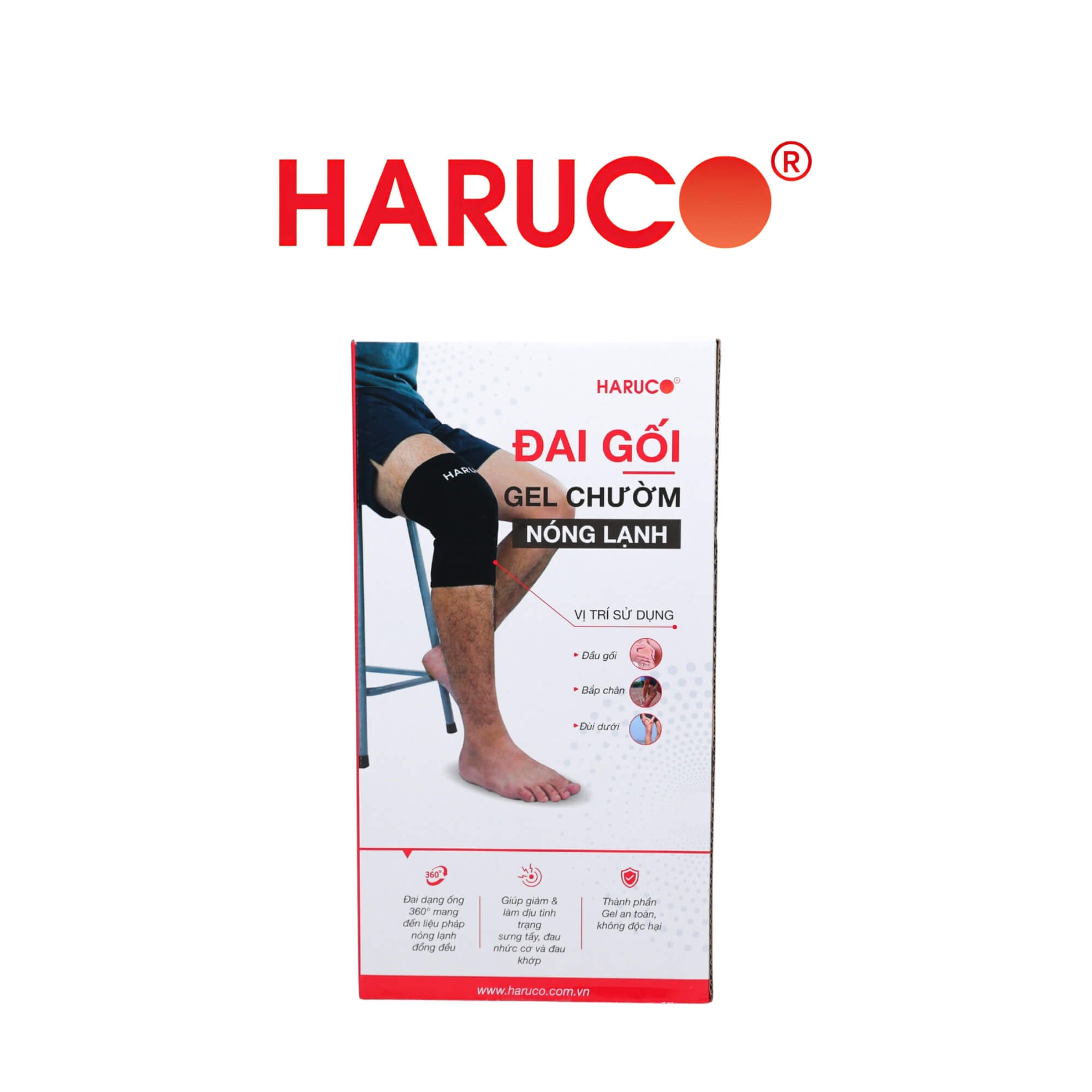 Đai gối gel chườm nóng lạnh Haruco HRC-08-3