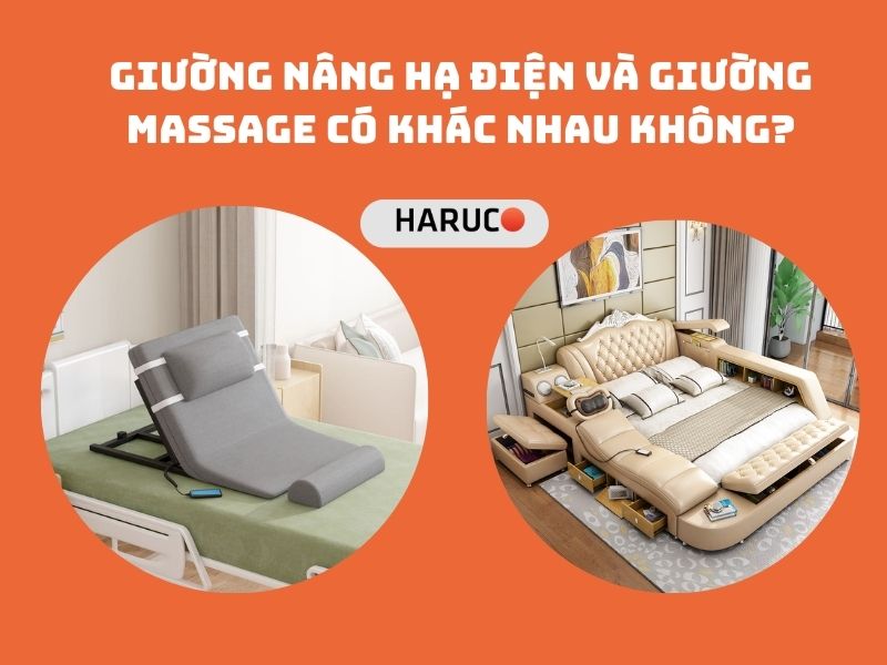 Giường nâng hạ điện và giường massage có khác nhau không?