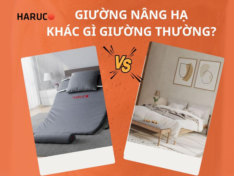 Giường nâng hạ khác gì giường thường? Nên chọn loại nào?