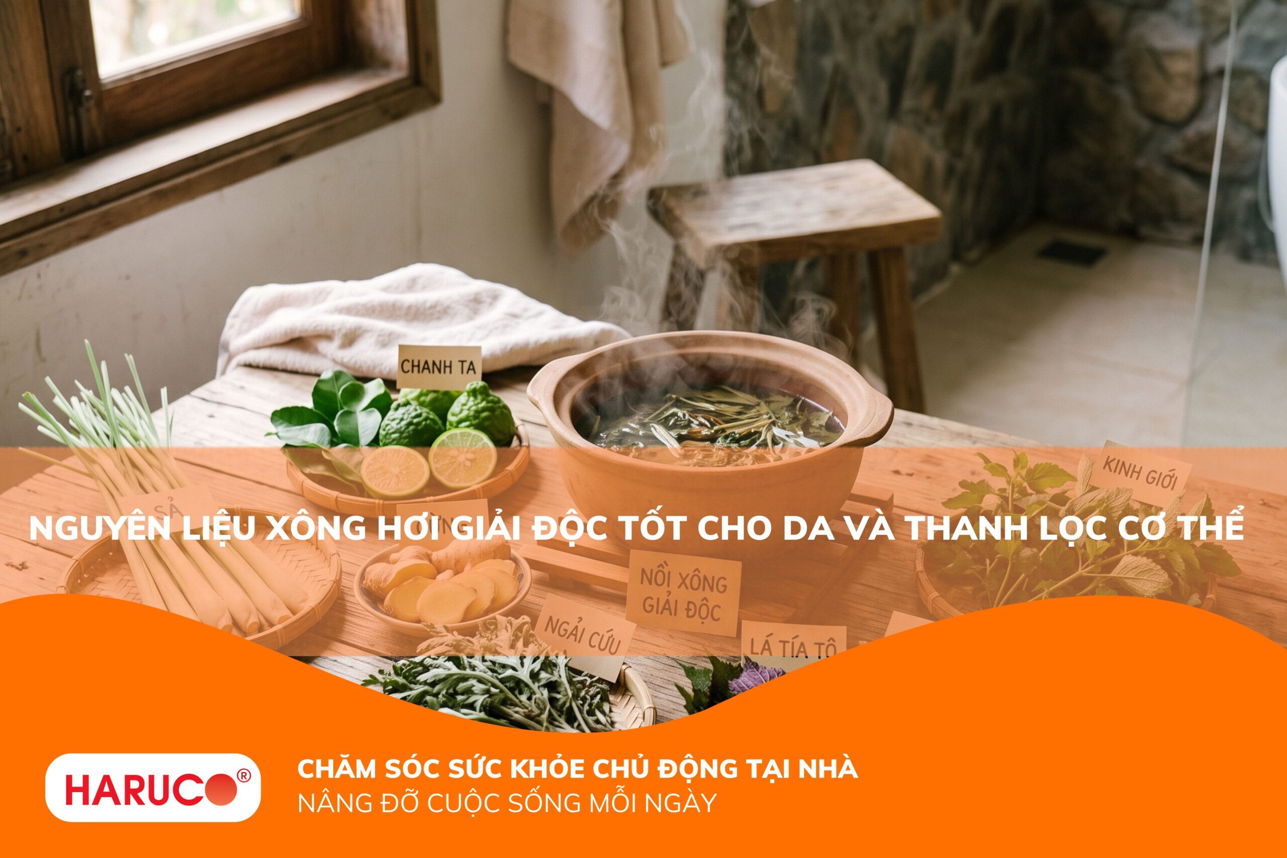 Nguyên liệu xông hơi giải độc tốt cho da và thanh lọc cơ thể