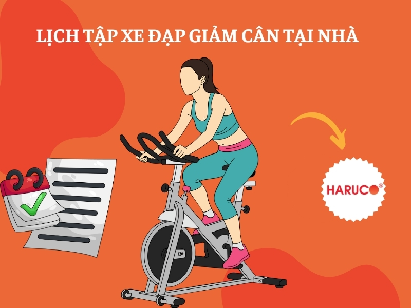 Lịch tập xe đạp giảm cân tại nhà giúp giảm nhanh 0.5kg 1 tuần 
