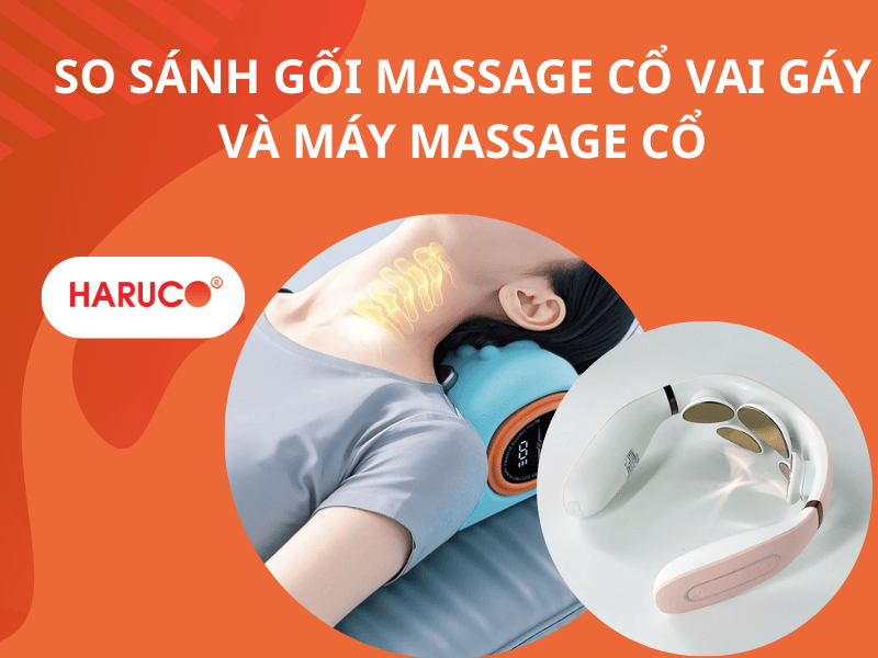 So sánh gối massage cổ vai gáy và máy massage cổ