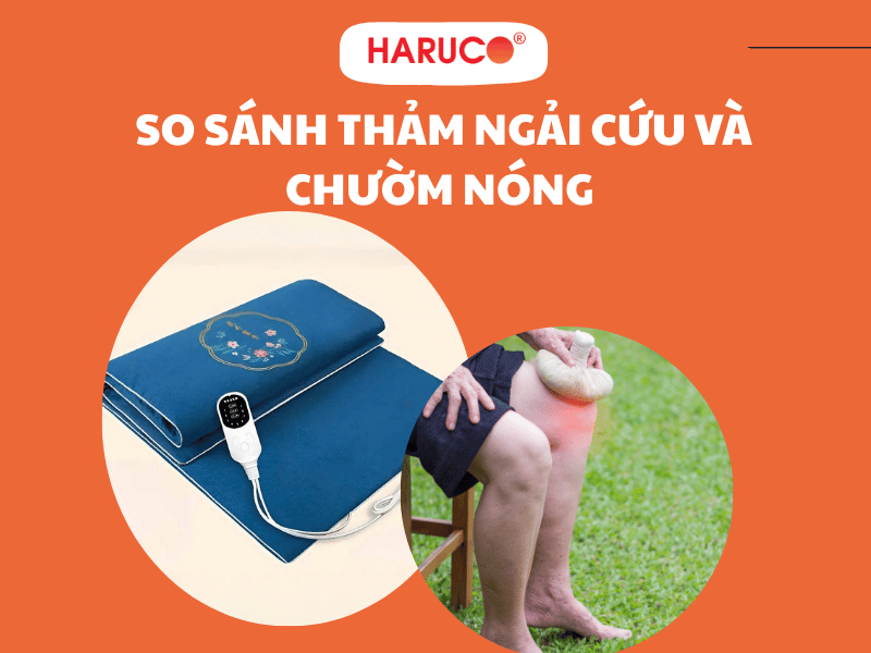 So sánh thảm ngải cứu và chườm nóng 