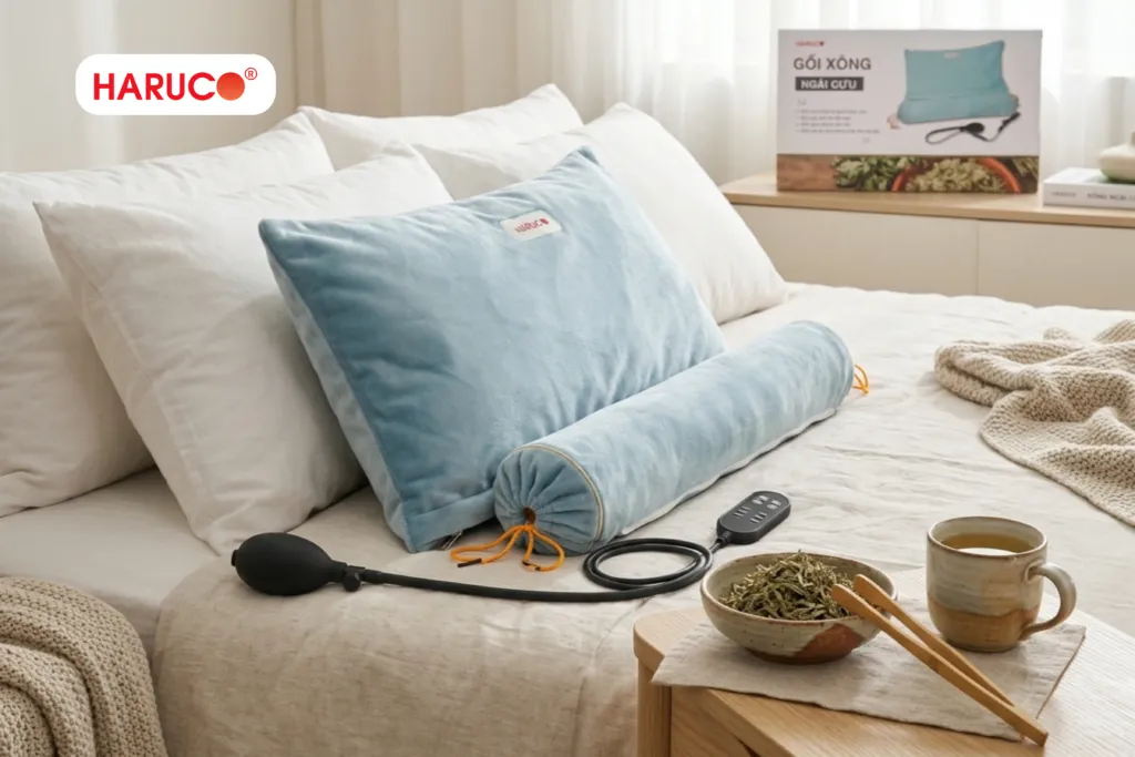 Cấu tạo và nguyên lý hoạt động của gối ngải cứu