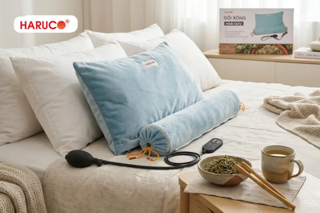 Cấu tạo và nguyên lý hoạt động của gối ngải cứu