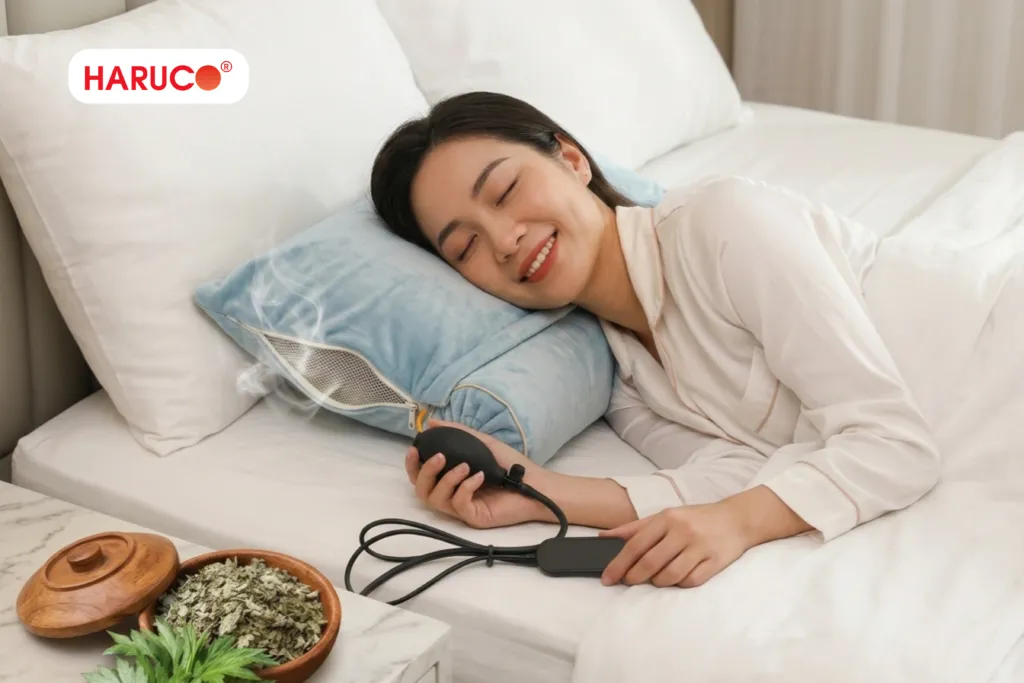 Hướng dẫn cách sử dụng gối ngải cứu cắm điện an toàn, hiệu quả