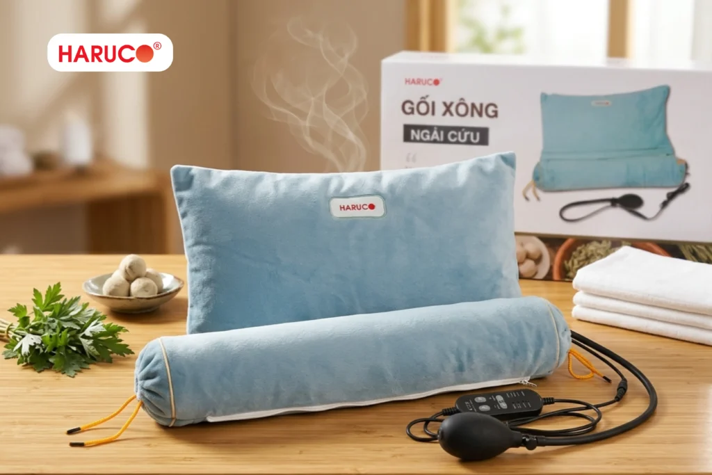 Cách sử dụng gối ngải cứu cắm điện: không nên dùng nếu như gối hoặc dây cắm của gối bị ướt