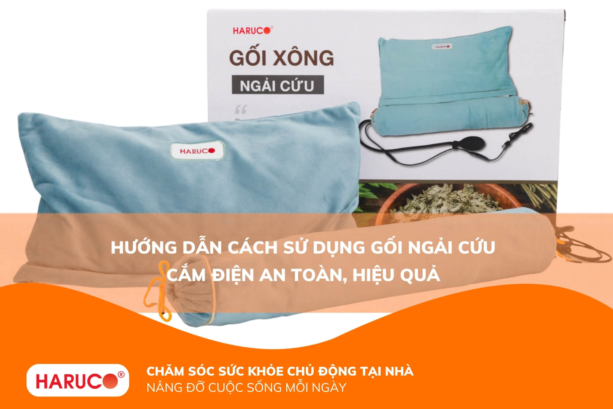 Hướng dẫn cách sử dụng gối ngải cứu cắm điện an toàn, hiệu quả
