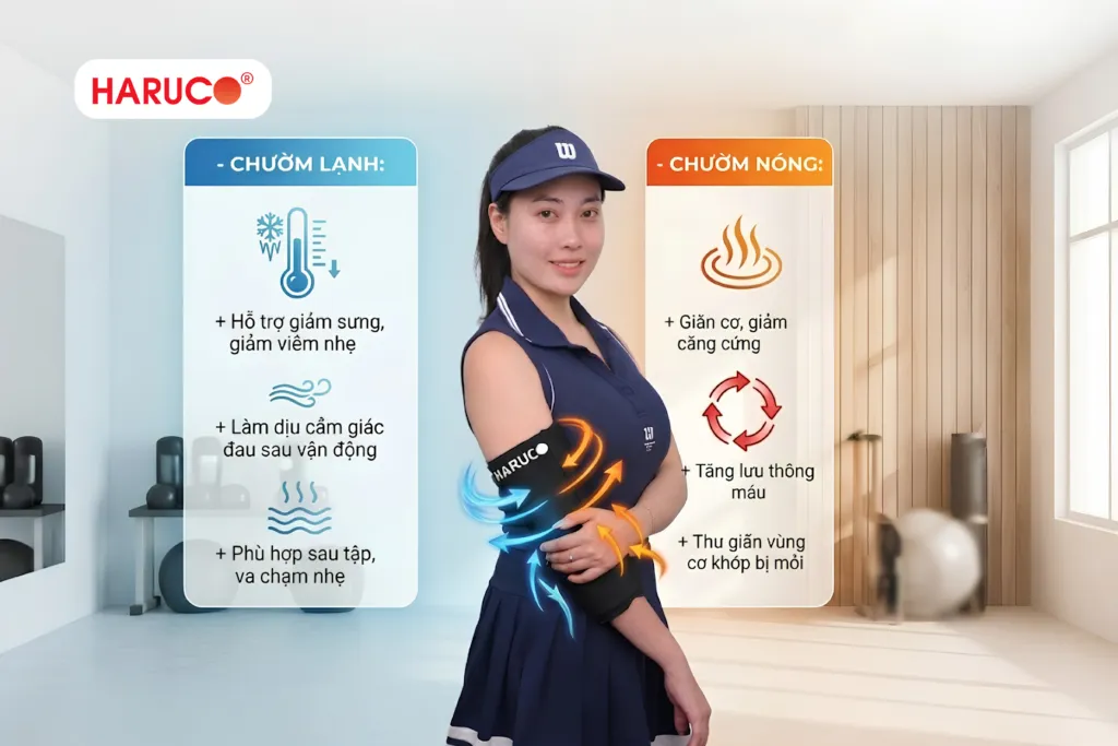 Đai khuỷu tay gel chườm nóng lạnh Haruco HRC-05-3