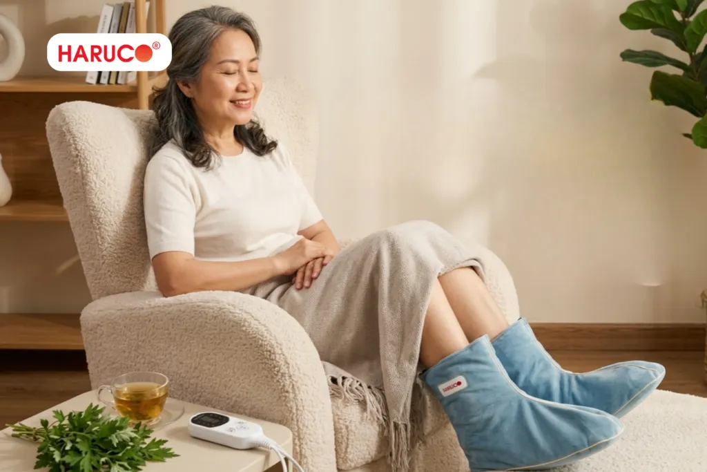 giày xông hơi ngải cứu haruco