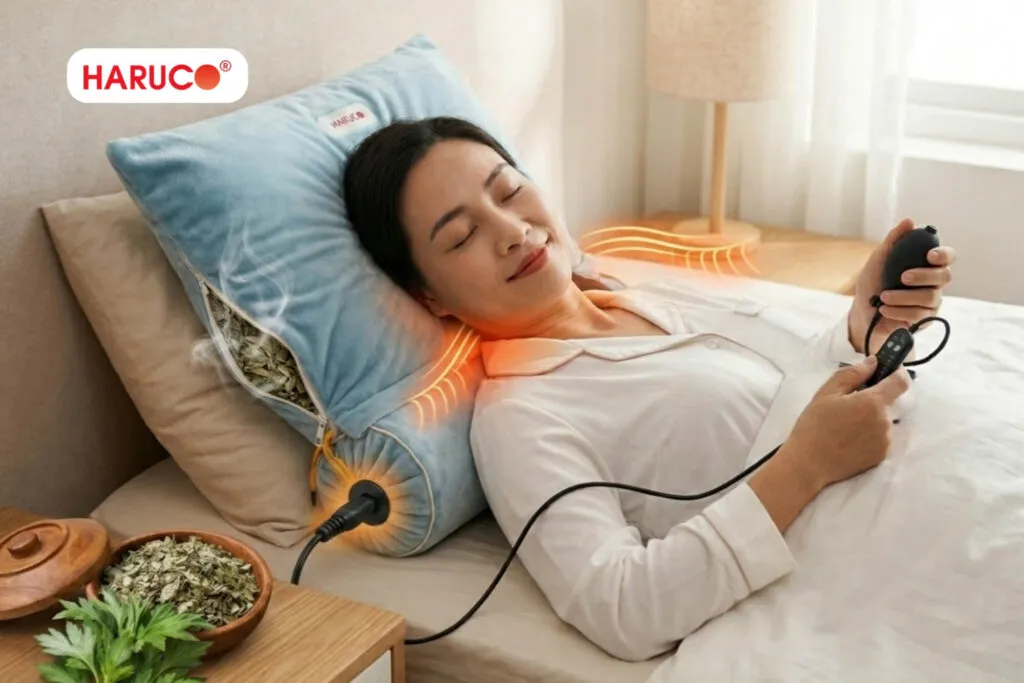 Mỗi lần chườm gối ngải cứu cần thực hiện trong vòng 15-30 phút để cơ thể hấp thụ năng lượng một cách từ từ và cảm thấy thoải mái