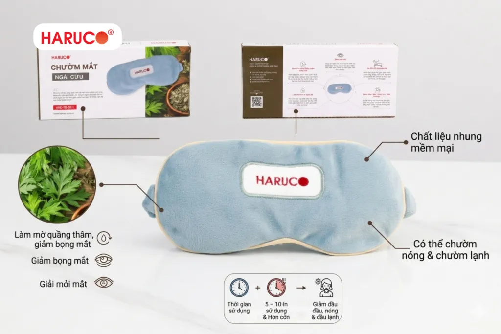 chườm mắt ngải cứu Haruco