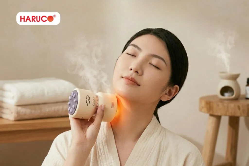 máy xông ngải cứu cầm tay loại nào tốt thiết kế mini nhỏ gọn, dễ cầm nắm và sử dụng tại nhiều vị trí