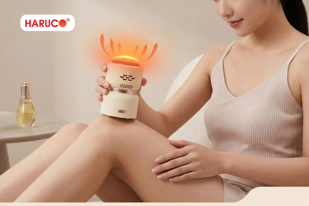 máy xông ngải cứu mini tại nhà được trang bị nhiều tính năng như nhiệt ngải cứu, 4 tia hồng ngoại, rung tần số cao và xung điện EMS siêu vi