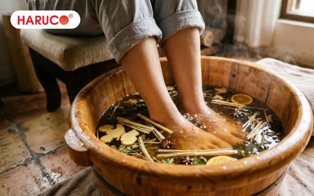 Ngâm chân ngay sau khi ăn ảnh hưởng đến hoạt động của hệ tiêu hóa
