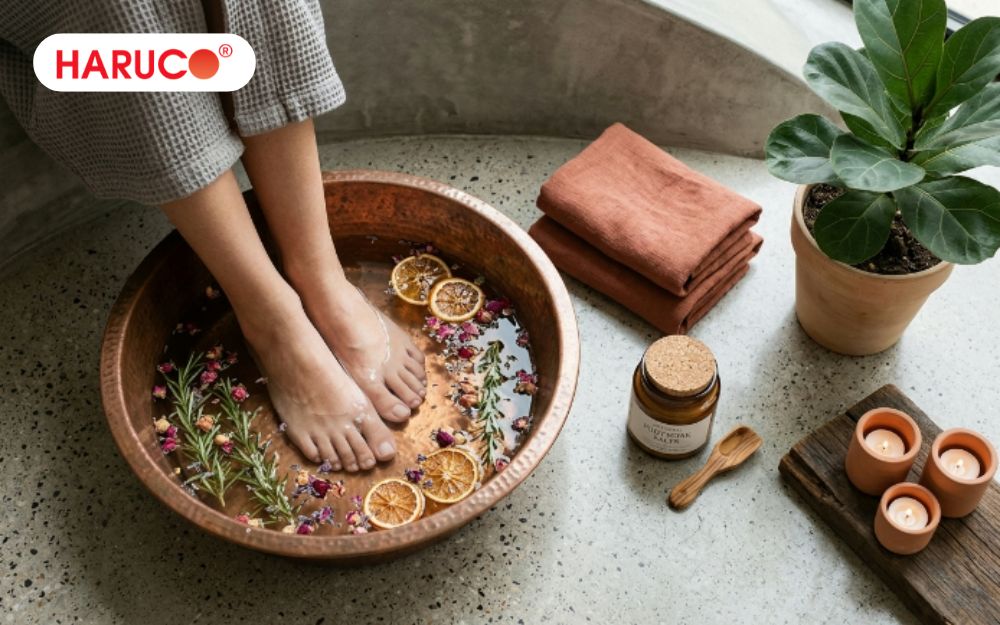 Dân văn phòng ngồi nhiều, ít vận động nên ngâm chân thường xuyên
