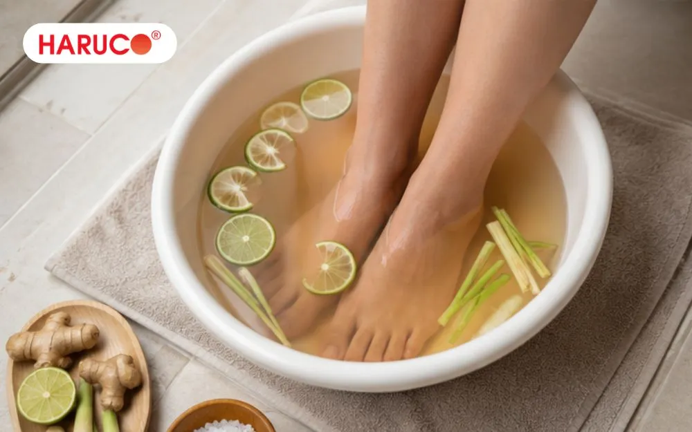 Người làm việc cả ngày và cần phục hồi cơ thể nên thực hiện ngâm chân sau khi tắm