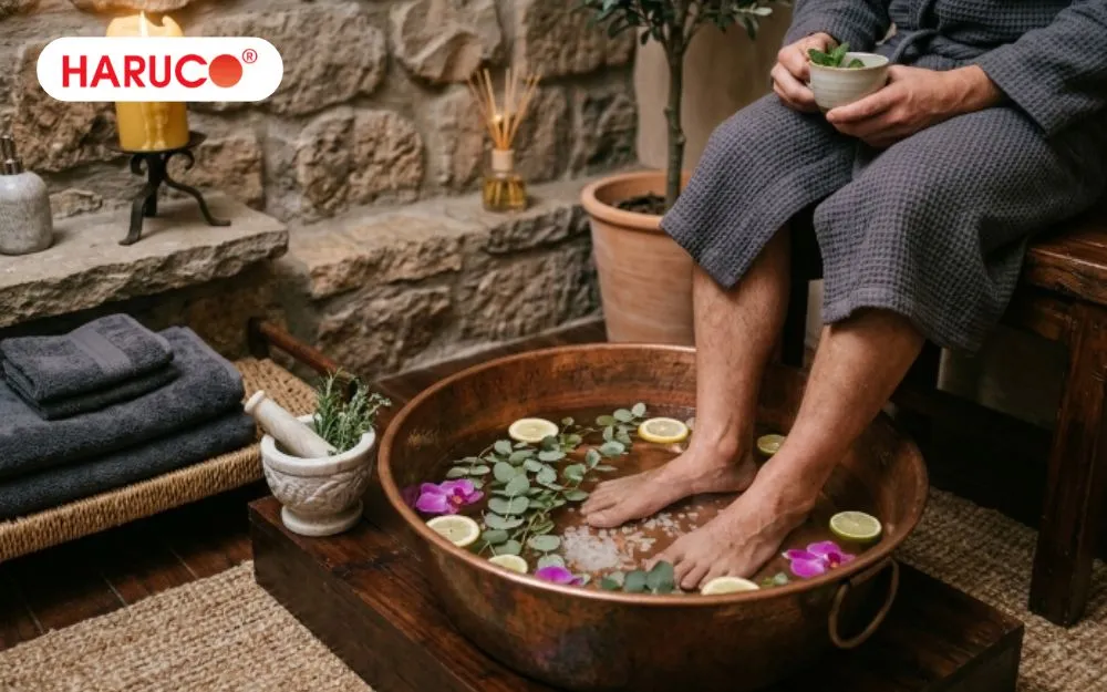 Ngâm chân với chanh giúp nâng cao sức đề kháng cho cơ thể