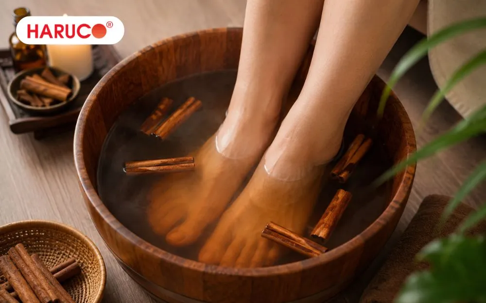 Không ngâm chân khi nước quá nóng