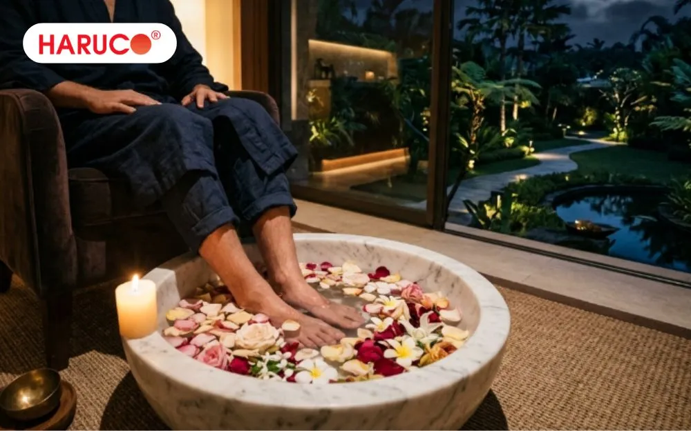 Ngâm chân giúp giảm đau nhức hiệu quả