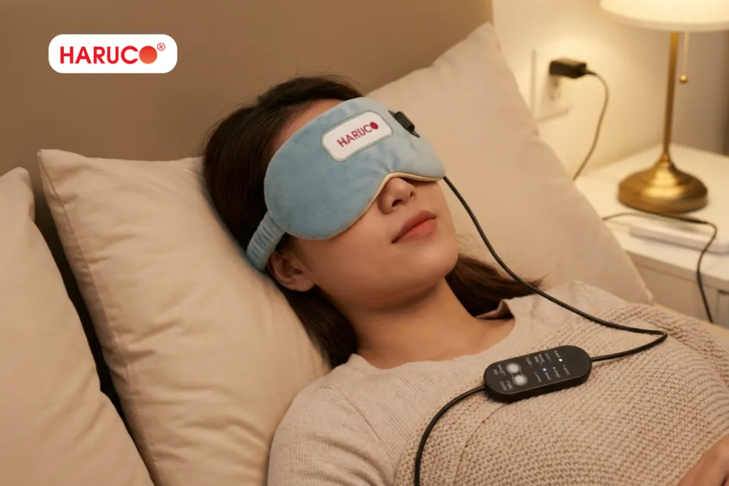 chườm mắt ngải cứu căm điện haruco