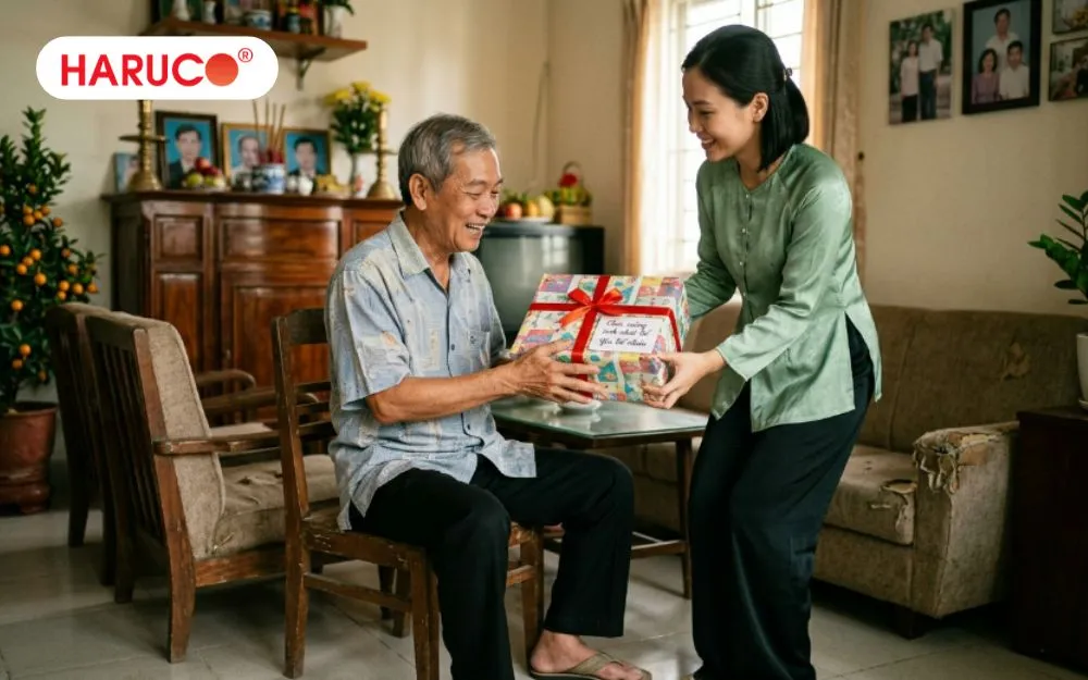 Tết là dịp thể hiện sự kính trọng và tri ân đối với phái nam như ông hay bố
