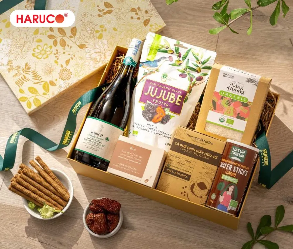Hộp quà thực phẩm hữu cơ cao cấp an toàn cho hệ tiêu hóa