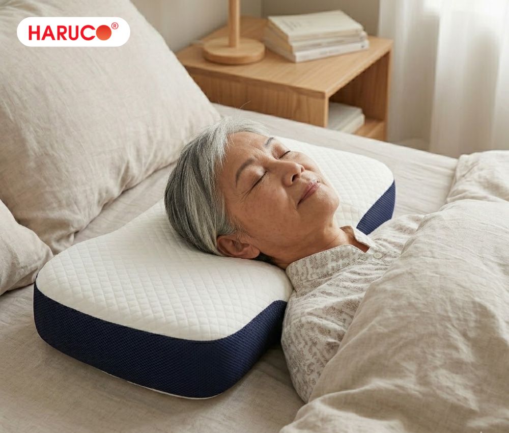 Gối ngủ công thái học Hakoro ngăn ngừa tình trạng đau mỏi vai gáy khi ngủ dậy