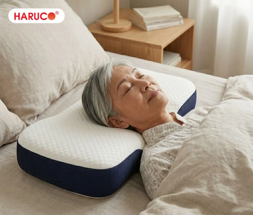 Gối ngủ công thái học Hakoro ngăn ngừa tình trạng đau mỏi vai gáy khi ngủ dậy