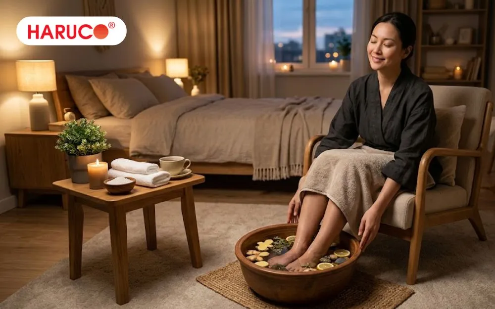 Thời điểm lý tưởng nhất để ngâm chân vào buổi tối là khoảng 21 giờ
