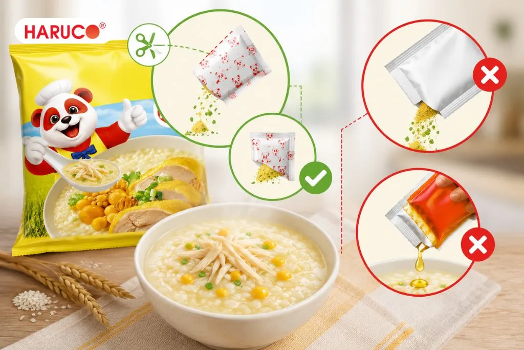 Cách ăn cháo Gấu Đỏ cân bằng dinh dưỡng hơn