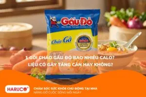 1 gói cháo gấu đỏ bao nhiêu calo