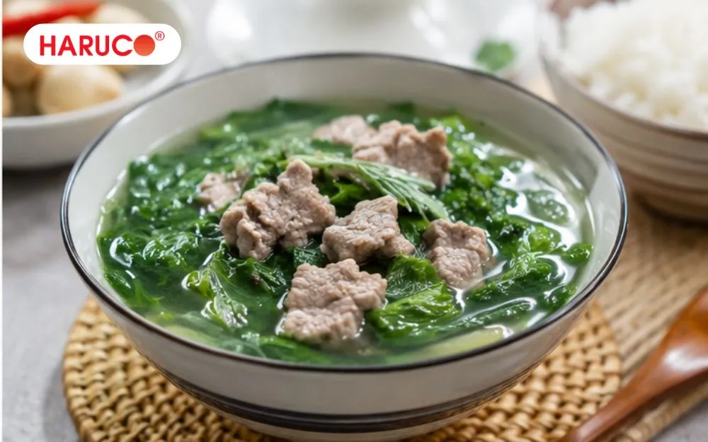 Ăn canh ngải cứu giúp làm ấm cơ thể