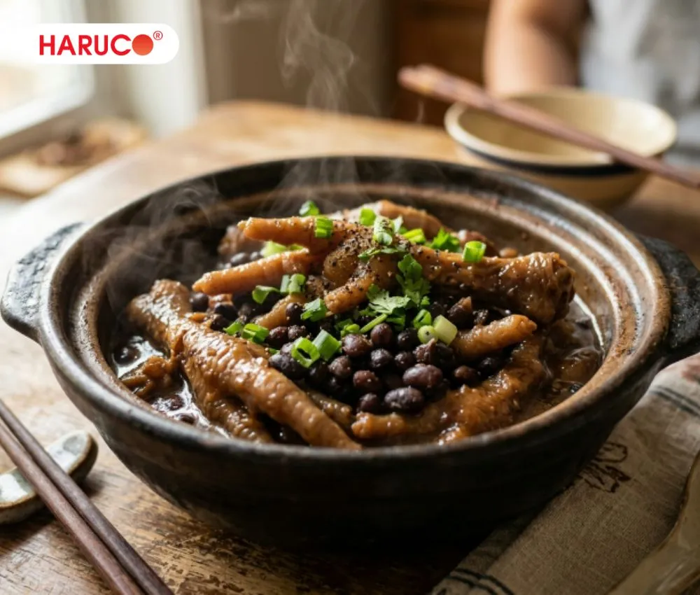 Các bước hầm chân gà với đậu đen thơm ngon, bổ dưỡng